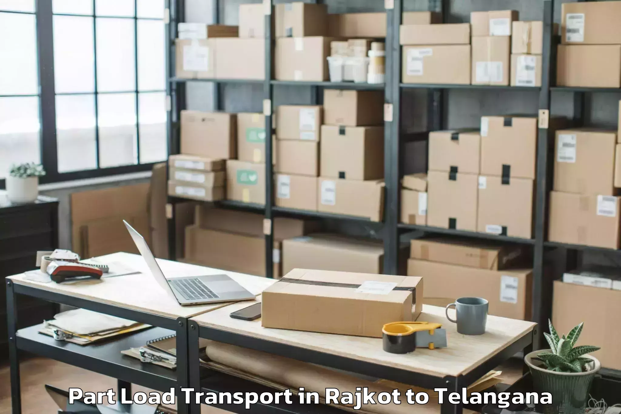 Top Rajkot to Ramayampet Part Load Transport Available